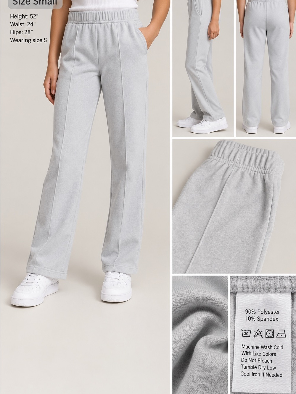 Cat & Jack Light Gray Straight-Leg Pull-On Pants